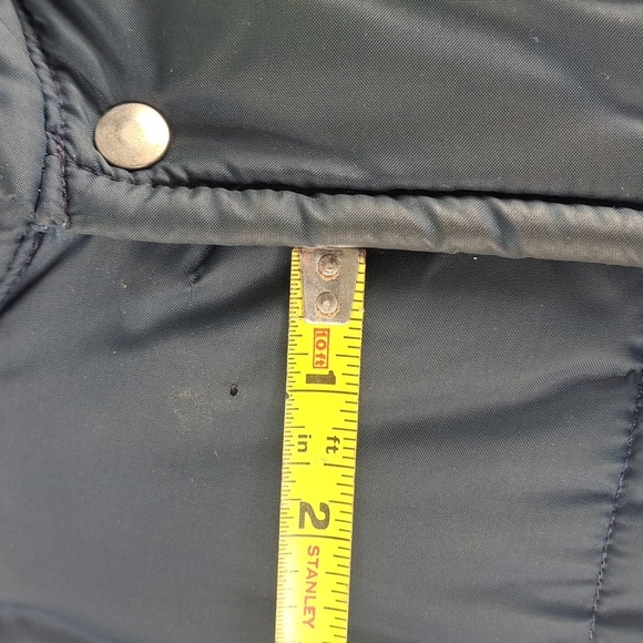 Vintage CAT diesel power lined 2-pocket full snap blue & yellow LG work vest - Picture 5 of 7